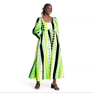 Christopher John Rogers green dot dress 12 NWT